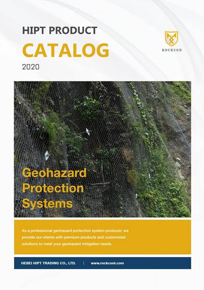 Rockcon system is firmly fastened to the slope surface with claw type spike plates.