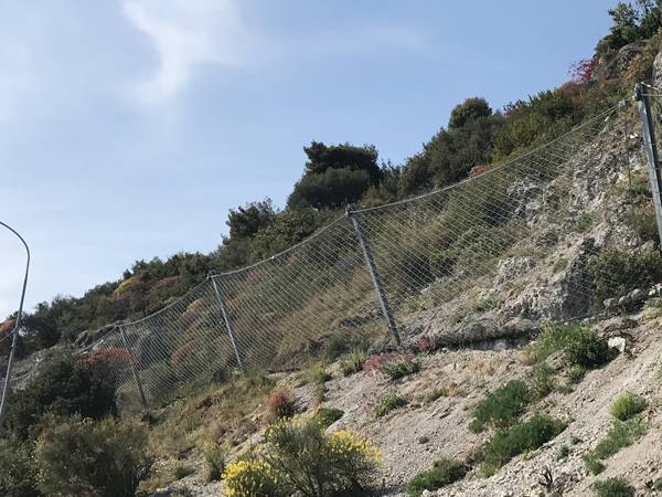 Active and passive rockfall protection measures are taken for rockfall protection.
